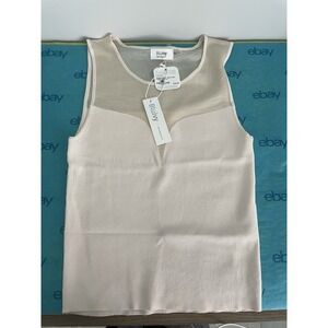 Bluivy Sweetheart Neck Knit Tank Size M Boho Cottage Core NWT